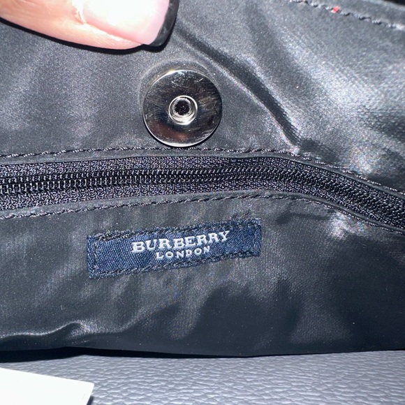 BURBERRY Red Plaid Tote Bag - Picture 5 of 10